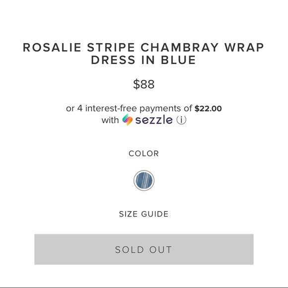 ROSALIE STRIPE CHAMBRAY WRAP DRESS IN BLUE - Picture 6 of 7